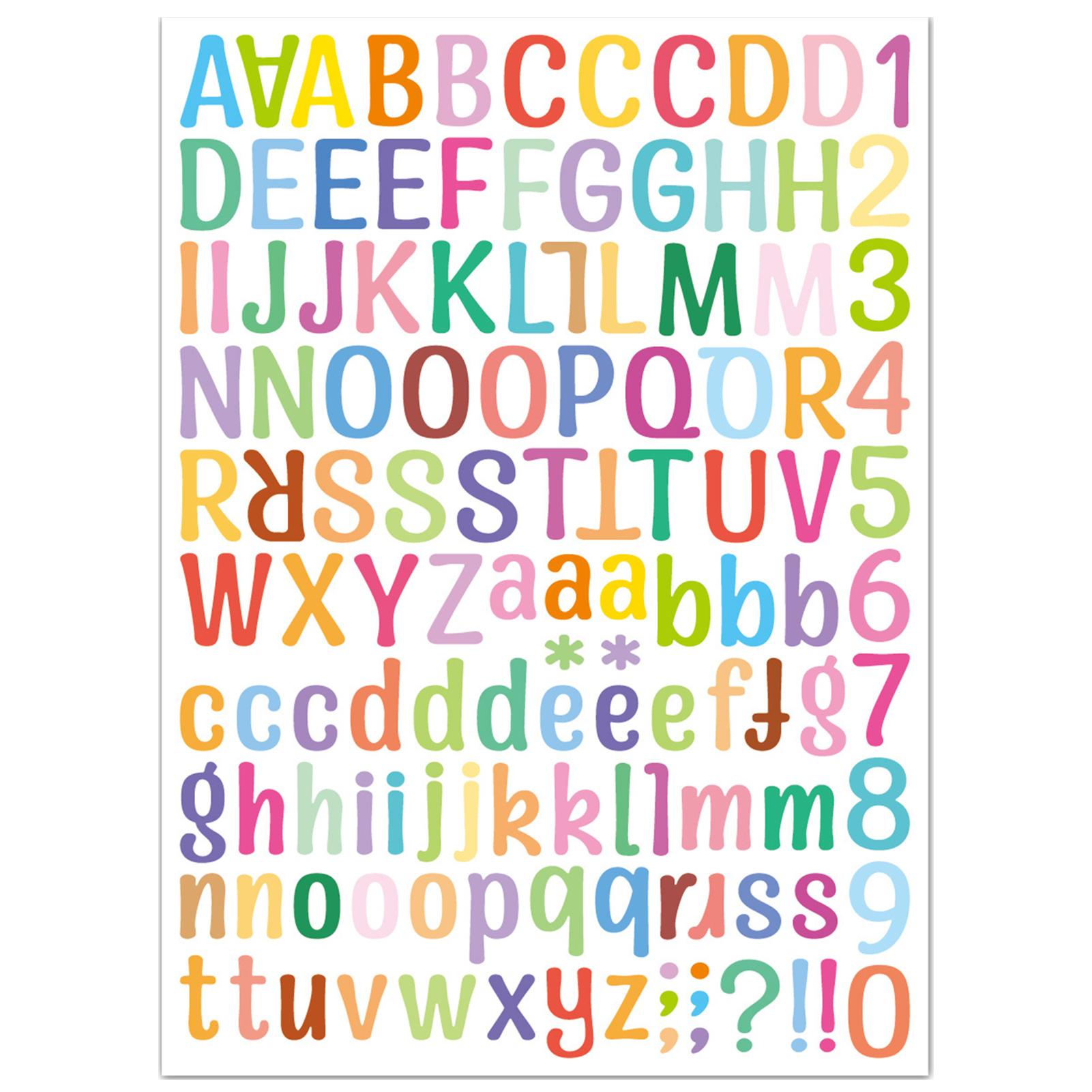 Alphabet Stickers 10 Sheets Self Adhesive Letter Alphabet Number