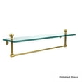 thumbnail image 4 of Mambo Collection Glass Vanity Shelf  with Integrated Towel Bar - Polished Nickel / 22 Inch, 4 of 5