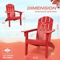 thumbnail image 6 of Lacoo Adirondack Chair HDPE Resin Adirondack Chairs, Red, 6 of 7