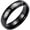 Black, variant on I Am Enough Inspirational Text Ring for Unisex | Engraved Handwritten Word, Stainless Steel 4mm Thin Band, Daily Affirmation Jewelry, Motivational Ring