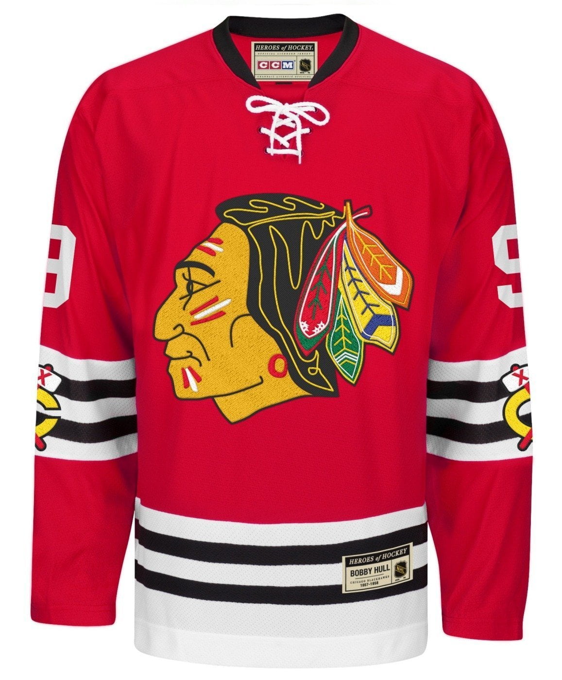 blackhawks jersey with strings