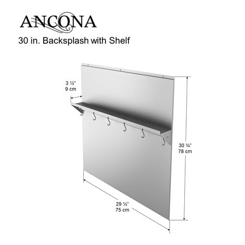 Photo 1 of Ancona Backsplash Stainless Steel Wall Mounted Pot Rack