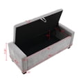thumbnail image 5 of CQSXDA 48 Inch Ottoman Storage Bench with Safety Hinge, Upholstered Design, Ideal for Living Room or Bedroom Seating，LIGHT GREY, 5 of 7