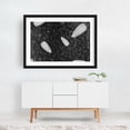 thumbnail image 2 of Leaf With Dewdrops 02 - Phoenix Arizona Photography Abstract Black and White Geometric Minimalist Modern Art Space Surrealism Black Framed Wall Art Print 20 x 30 inches, 2 of 4