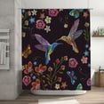 thumbnail image 5 of Rateoe Humming Bird Shower Curtain - Fancy Bathroom Shower Curtain Sets - Waterproof Shower Curtain with Hooks with 12 Plastic Hooks 72x72 Inches, 5 of 5