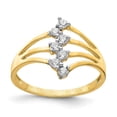 thumbnail image 7 of 10k Yellow Gold Open Back CZ 7-Stone Band Ring, 7 of 7