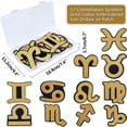 thumbnail image 2 of Computerized Embroidery Cloth Iron on/Sew on Patches Costume Accessories Appliques 12 Constellation/Zodiac Sign golden golden 60~86x58~80mm 12pcs/box, 2 of 7