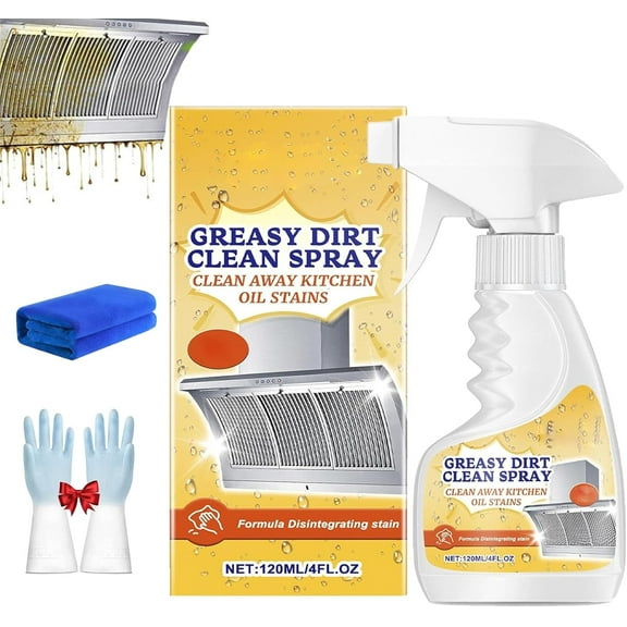 Gihens Heavy Oil Cleaner, Gihens Multi Purpose, Multi-purpose Kitchen Heavy Oil Cleaner, with Nozzle Spray & Towel, All-purpose Kitchen Pots and Pan Cleaners, for Stoves, Cookware & More
