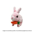 thumbnail image 7 of colcolo Electric Bunny Plush Toy Interactive Plush Rabbit Walking Party Favor with Sound Pink, 7 of 7