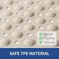 thumbnail image 4 of Extra Large Shower Mat 47"x 32", TPE Non Slip Shower Mat for Shower Stall, Inside Walk in Shower Mats with Drain Holes Suction Cups, Anti-Slip for Elderly Kids (Apricot), 4 of 7