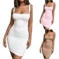 thumbnail image 1 of Gspmoly Robes pour Femmes, Robe Décontractée Ajustée à Bretelles Sans Manches à Encolure pour Femmes, Robes de Vacances pour Femmes Offres des Fêtes, 1 of 6