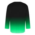 thumbnail image 4 of Qingpeng Shirts for Men Long Sleeve Casual Loose Gradient Color Print Crewneck Sweatshirt Lightweight Gym Workout Pullover Top, 4 of 5