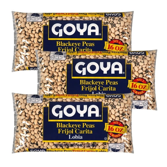 Goya Foods Dry Blackeye Peas (16 oz, 3-Pack)