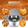 thumbnail image 6 of Wekvgz 2Pcs 2.65L or 3.85L Deep Fryer with Thermometer and Oil Drip Drainer Rack Stainless Steel Frying Pot Japanese Style Deep Fryer Pot Multifunctional Deep Frying Pan for French Fries, 6 of 10