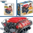 thumbnail image 6 of Dr. STEM: V8 Model Engine - 271pc DIY Motorized Building Kit, Light & Sound, Realistic Effects & Action, Educational Manual, Science Play, Kids 12+, 6 of 9