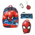 thumbnail image 1 of Marvel Spider-Man Comic Strip Pattern Kids 16" Backpack and Lunch Bag 5 Piece Set, 1 of 7