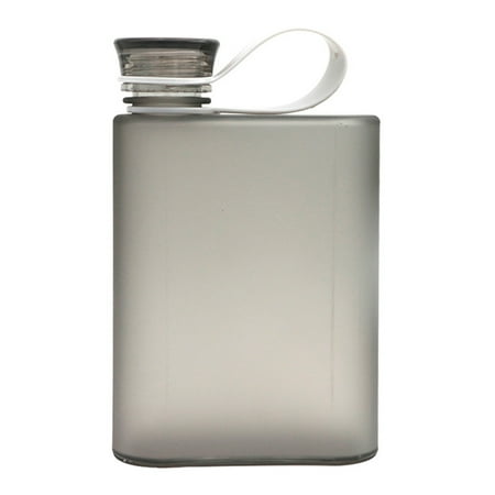 

HZEWLS A5 Paper Cup Flat Water Bottle Clear Drink Kettle Creative Mugs (Grey)