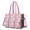 Beige Pink Football, variant on Teacher Tote Bag,Baseball Word Pattern Teacher Utility Tote Bag,Large Work Tote Bags for Women with Multiple Pockets,Top Zipper Closure,13.8x10.6x6.7 Inch