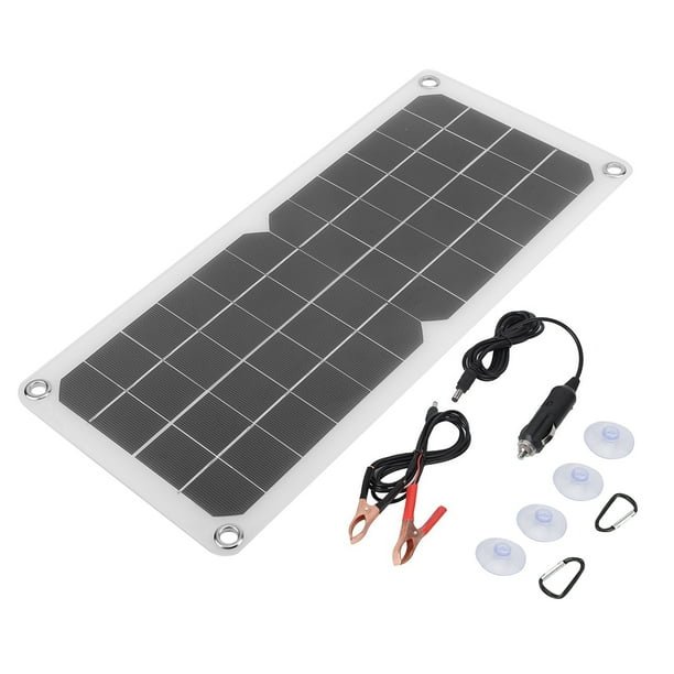 Panel Solar Flexible para coche, 10W, 18V, carga de batería de 12V, USB Dual, carga de teléfono de 5V, carga de mochila colgante exterior