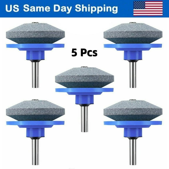 5PCS Lawn Mower Blade Sharpener, Blade Sharpening Drill Kit Knife Tool Kit for Garden Tool Power Drill, Durable