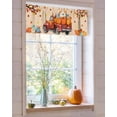 thumbnail image 4 of Rod Pocket Window Valances Farm Red Truck Orange Pumpkin Short Kitchen Curtains Autumn Fallen Maple Leaf Window Treatment Drapes for Bedroom Bathroom Living Room 42x12In,1 Panel, 4 of 6