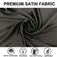 thumbnail image 6 of LANBAOSI Mens Satin Silk Pajama Set Short Sleeve Sleepwear Summer 2 Piece Loungewear (Black,L), 6 of 8