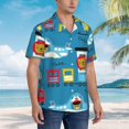 thumbnail image 5 of Naloa Transportations With Cute Animals Authentic Hawaiian Shirt, Men's Tropical Aloha Shirt for Summer Parties Vacations - XX-Large, 5 of 9