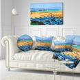 thumbnail image 3 of Designart Blue Boats in Sea - Seascape Throw Pillow - 12x20, 3 of 5
