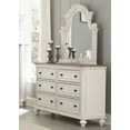 Traditional Antique White Bedroom Set 5pc Beautiful Button-Tufted King Bed Nightstand Dresser ...