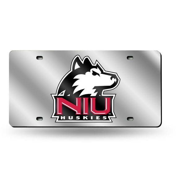 Northern Illinois Huskies Mirrored Laser Cut License Plate Laser Tag