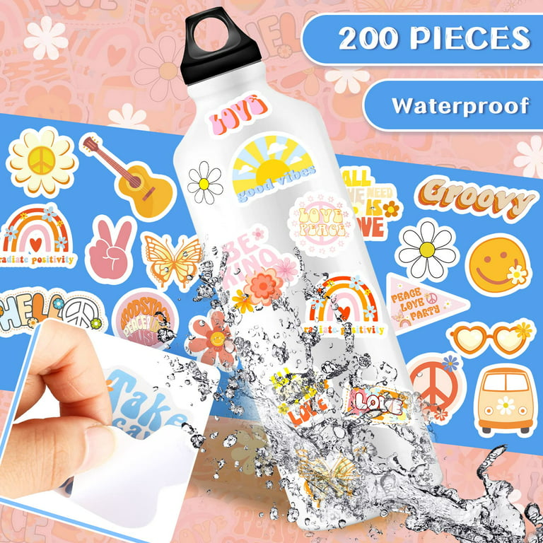 Stickers for Water Bottles 200Pcs Cute Boho Preppy Boho Aesthetic Stickers