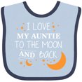 thumbnail image 3 of Inktastic I Love My Auntie to the Moon and Back Boys or Girls Baby Bib, 3 of 4