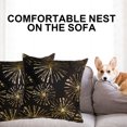 thumbnail image 5 of Juego de 2 fundas de almohada decorativas de color negro y dorado de 18 x 18 pulgadas, funda de cojín para sofá, decoración del hogar, juego de fundas de almohada para sala de estar, 5 of 5