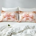 thumbnail image 4 of Erosebridal Cute Bow Twin Sheet Sets, Royal Pearl Victorian Damask Bedding Twin Size, Princess Style Home Decor 3-Piece, 4 of 7