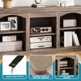 thumbnail image 3 of ModFusion 59 Inch Modern Entertainment Center with Adjustable Shelves, Media Console Fits 65 Inch TVs for Living Room, Washed Grey, 3 of 10