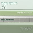 thumbnail image 6 of Zinus Spa Sensations Green Tea Rest Well King, Adult, 10" Medium Memory Foam Mattress, 6 of 7