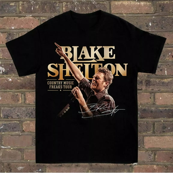 New Hot Blake Shelton Tour Black Cotton All Size Shirt Unisex