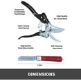 thumbnail image 3 of VANNECT Bypass Steel Pruning Shears, Professional Sharp Hedge & Garden Shears, Tree Trimmer, Garden Plant Clippers, Hand Pruners, Secateurs for Gardening, One-Hand Safety Lock, Grafting Knife Included, 3 of 7