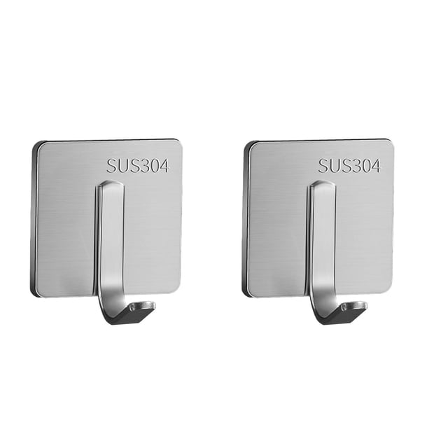 towels for Bathroom Stainless Steel Strong Clothes Hook, Kitchen Bathroom towel Rack, Wall Mounted Non Perforated Hook