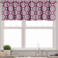 thumbnail image 3 of Ambesonne Floral Valance & Curtain, Psychedelic Trippy Blossom, 55"x36", Eggplant Cadet Blue, 3 of 7