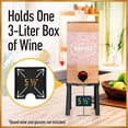 thumbnail image 4 of Soporte dispensador de bebidas para vino IMPRESA, en caja de 3 litros, negro moderno, 4 of 7