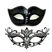 Couple Masquerade Masks Men Women Venetian Mardi Gras Mask For Halloween Cosplay Costume Wedding Party