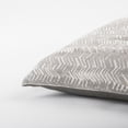 thumbnail image 5 of Gray Silver Metallic Tonal Print Throw Pillow, 5 of 6
