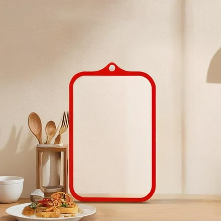 Double Sided Glass Vegetable Board Tempered Glass Chopping Board Modern Minimalist Design Heat Resistant Cutting Surface Kitchen Prep Countertop Food Prep Vegetable Fruit Processing