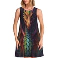 thumbnail image 1 of Disketp Whimsical Dragon Color Cool para Vestido sin Mangas para Mujeres, Vestidos de Verano para Mujeres, Casual y Holgado para la Playa, 1 of 7