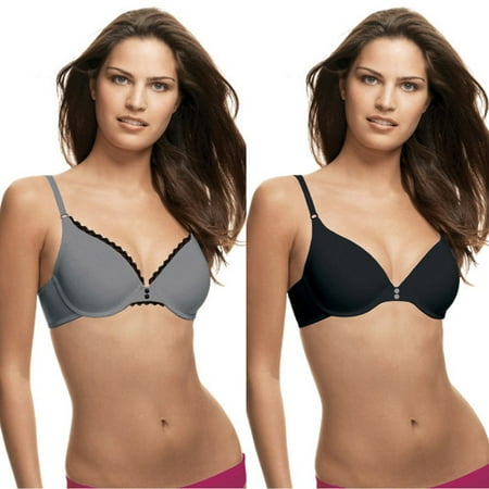 Maidenform Sweet Nothings Amazing Comfort Lace Trim Demi Bras, 2-Pack