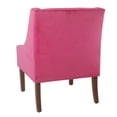 thumbnail image 4 of HomePop Modern Velvet Swoop Arm Accent Chair, Pink, 4 of 8