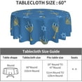 thumbnail image 5 of Hanukkah Tablecloth Round Happy Hanukkah Menorah Candle Table Cloth 60 Inch Washable Polyester Table Cover for Kitchen Party Picnic Dining Decor, 5 of 6