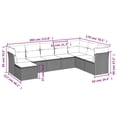 thumbnail image 2 of vidaXL Garden Sofa Set Black, 2 of 9