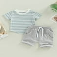 thumbnail image 2 of OUSITAID T-shirt à Manches Courtes à Manches Courtes avec Short à Taille Élastique pour Bébé, 2 of 9